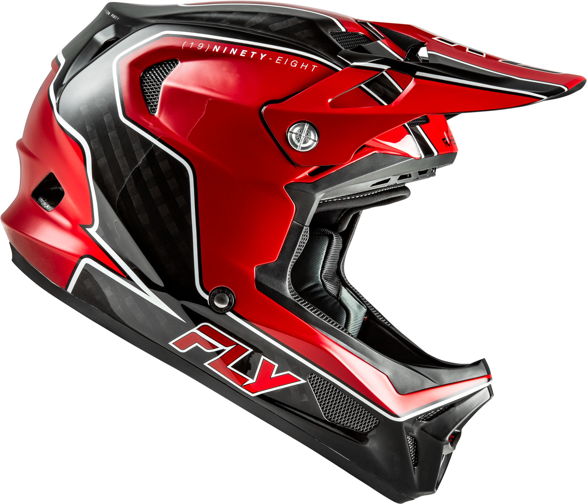 Fly Racing Werx R Flow Carbon Helmet Black Carbon/Red XL