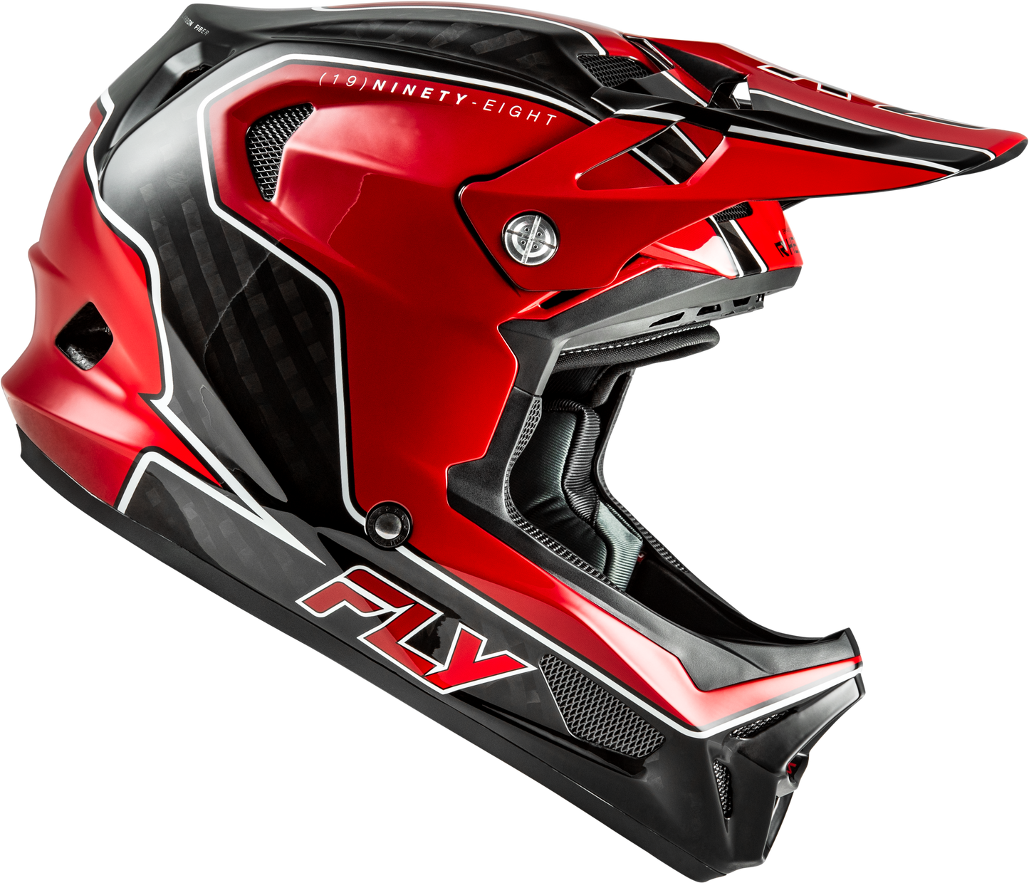 Fly Racing Werx R Flow Carbon Helmet Black Carbon/Red Large