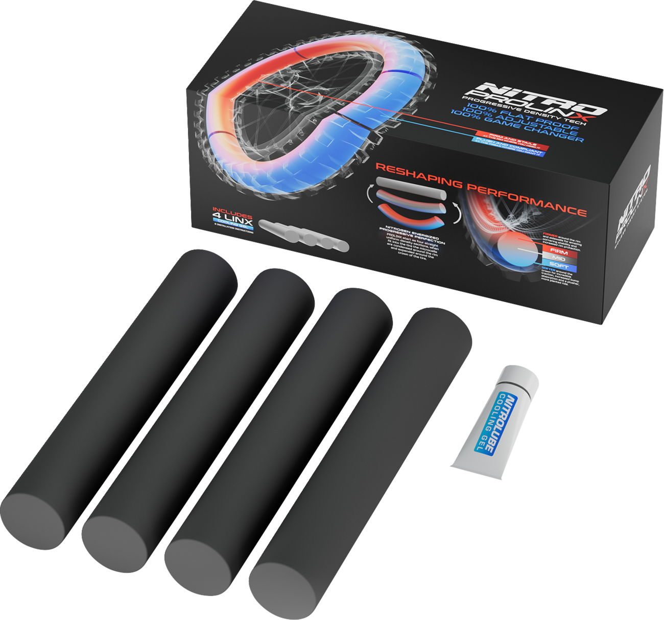 NITROMOUSSE NitroMousse Prolinx 305 Set - Durable Foam Tubes with Prolock 360 System for Off-Road Motorcycles