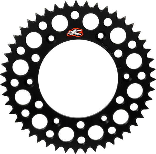Renthal Rear Sprocket 48 Tooth Aluminum Black for Gas Gas, Husqvarna, KTM 441U-428-48GPBK