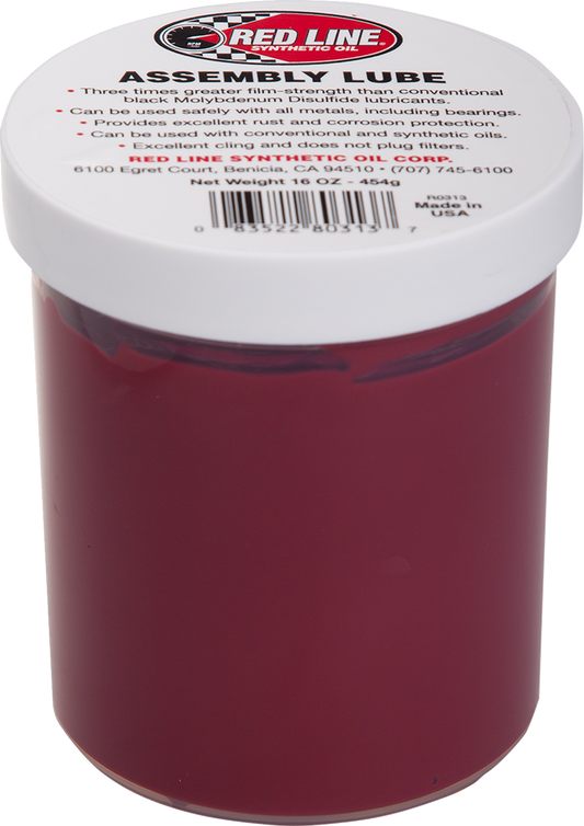 Red Line Synthetic Oil Assembly Lube - 16 fl oz. Part Number 80313 by Red Line Synthetic Oil