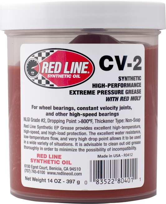 Red Line Synthetic Oil CV-2 Grease with Moly – 14 oz Jar Part 80401