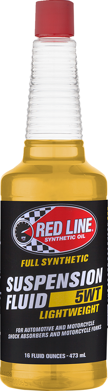 RED LINE SYNTHETIC OIL Lightweight Suspension Fluid 5W - 16 fl oz | Part 91122