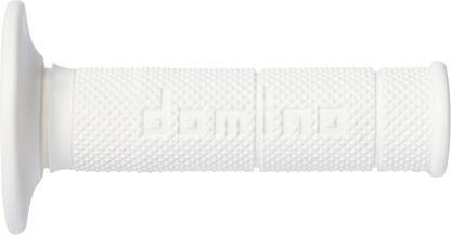 DOMINO Victor Waffle Grips - Half Waffle, White for 7/8" Dirt Bike Throttles (Part 1150.82.46.06)