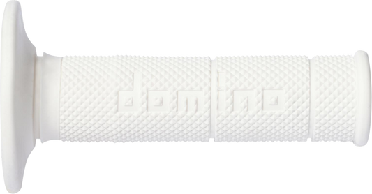DOMINO Victor Waffle Grips - Half Waffle, White for 7/8" Dirt Bike Throttles (Part 1150.82.46.06)