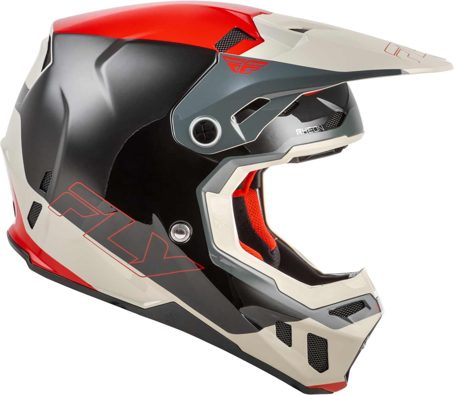 Fly Racing Formula CC Glide Helmet Black/Red/Grey XS – Lightweight, Impact-Resistant Motocross Helmet