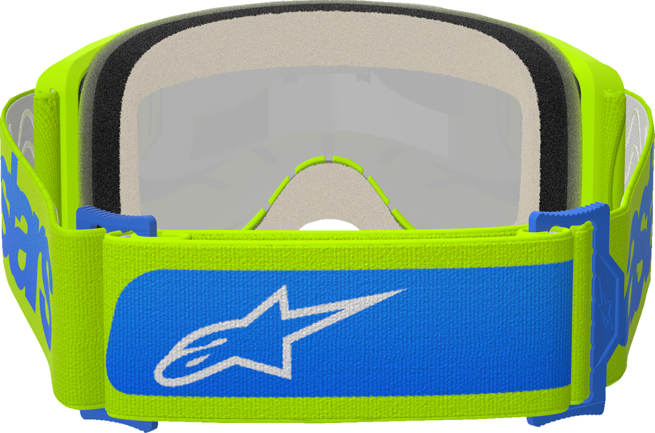 Alpinestars GOGGLES Vision 5 Blaze Yellow/Blue with Blue Mirror Lens - Part 5102125-5007