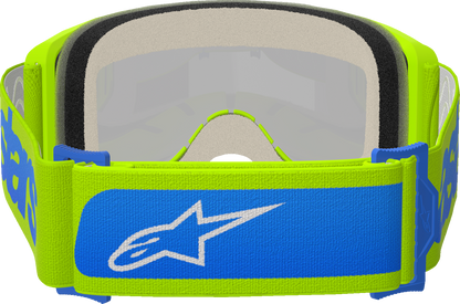 Alpinestars GOGGLES Vision 5 Blaze Yellow/Blue with Blue Mirror Lens - Part 5102125-5007