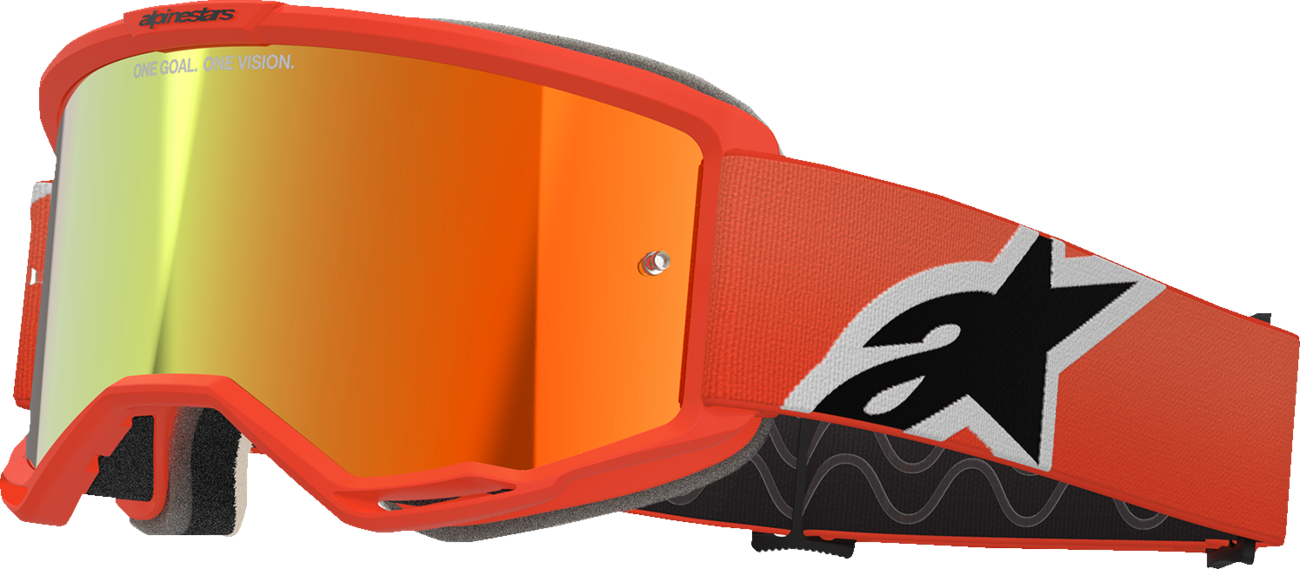 Alpinestars GOGGLES Vision 5 Goggle - Orange with Red Mirror Lens, Part 5101825-480