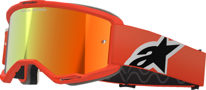 Alpinestars GOGGLES Vision 5 Goggle - Orange with Red Mirror Lens, Part 5101825-480