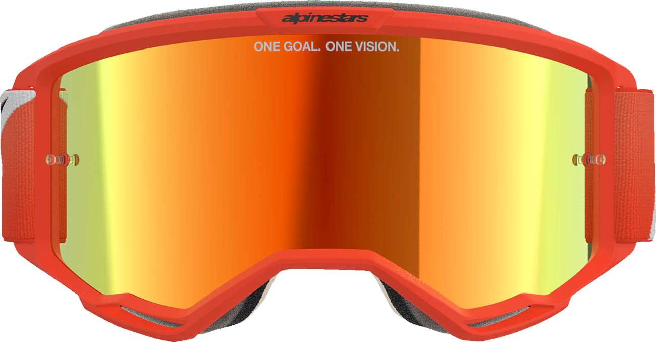 Alpinestars GOGGLES Vision 5 Goggle - Orange with Red Mirror Lens, Part 5101825-480