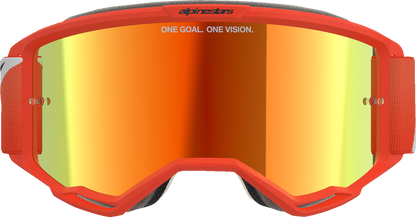 Alpinestars GOGGLES Vision 5 Goggle - Orange with Red Mirror Lens, Part 5101825-480