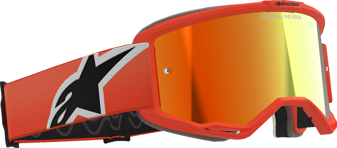 Alpinestars GOGGLES Vision 5 Goggle - Orange with Red Mirror Lens, Part 5101825-480