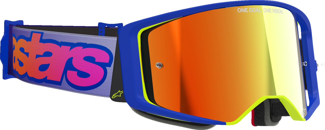 Alpinestars Supertech Vista Goggle - Blue, Yellow, Purple Frame with Red Mirror Lens