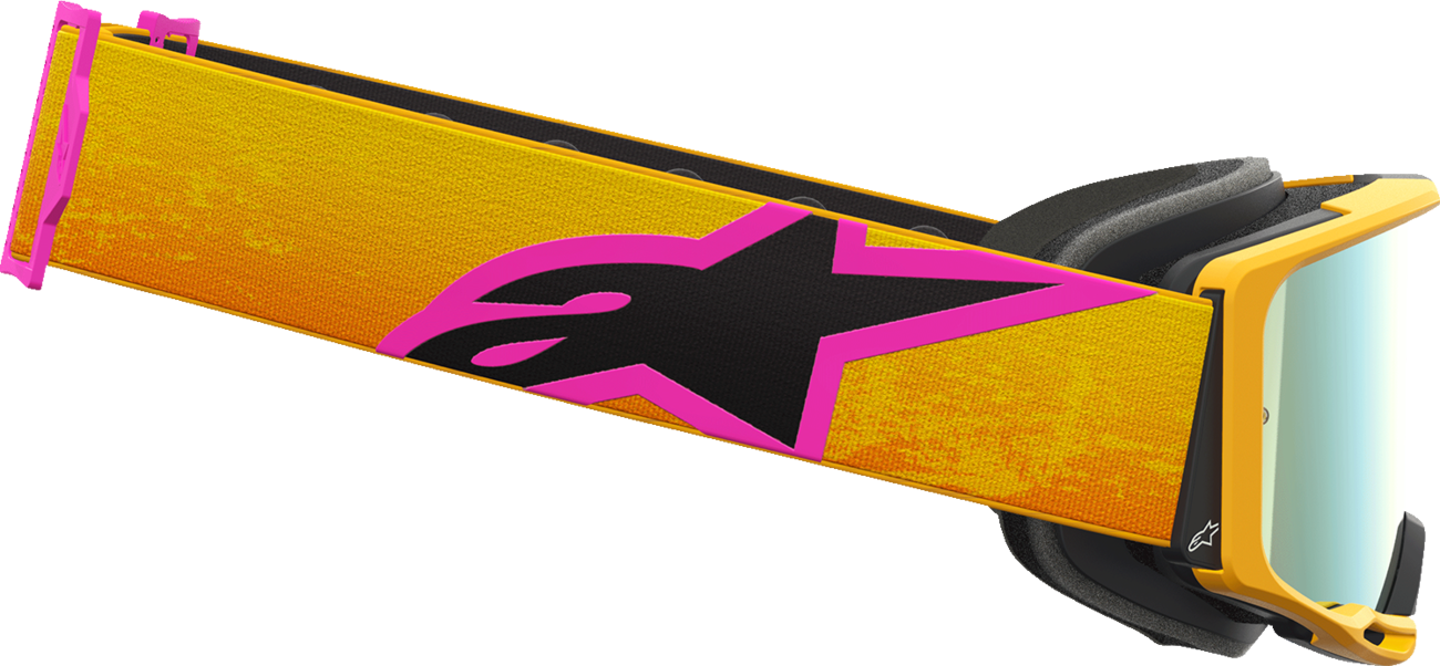 Alpinestars GOGGLES Vision 8 Goggle - Orange, Yellow, Pink with Gold Mirror Lens (Part 5101625-4005)