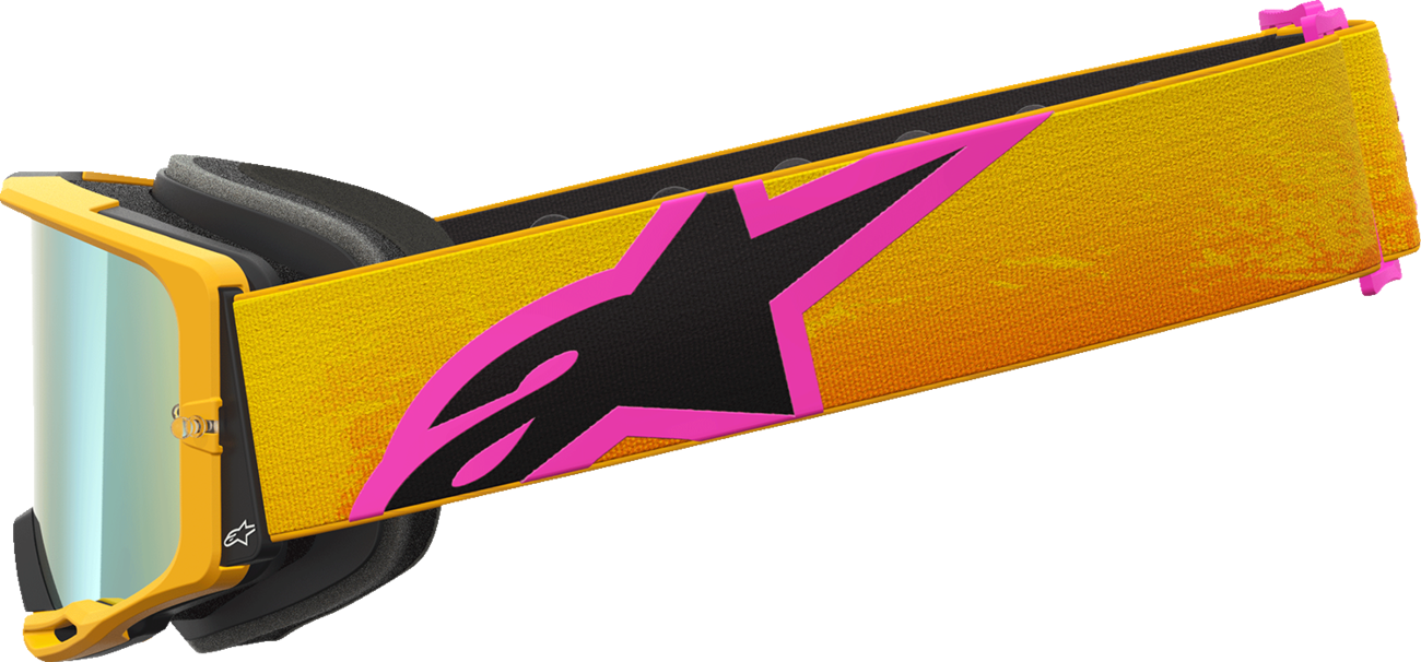 Alpinestars GOGGLES Vision 8 Goggle - Orange, Yellow, Pink with Gold Mirror Lens (Part 5101625-4005)