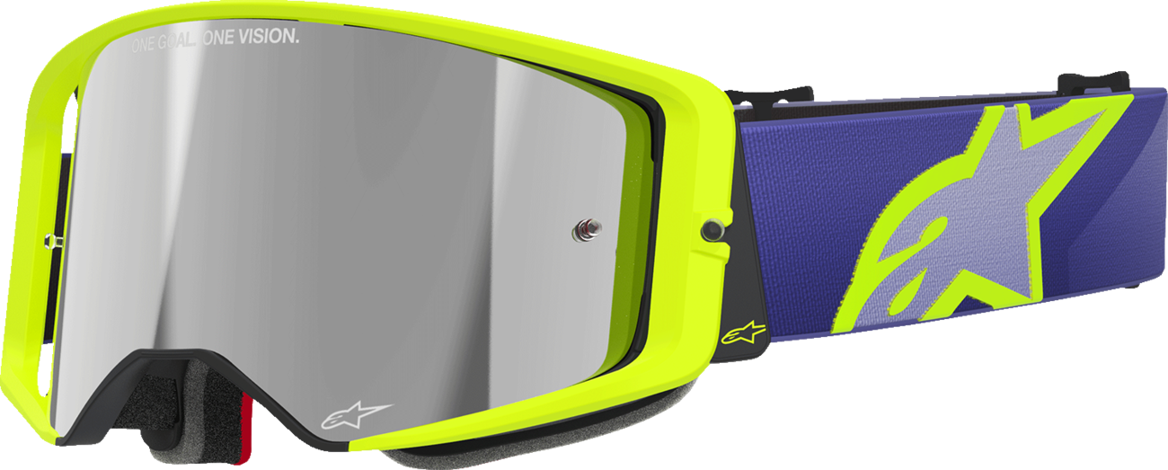 Alpinestars Gogglessupertech Goggle - Corp - Purple/Yellow with Silver Mirror Lens Part 5100326-3156