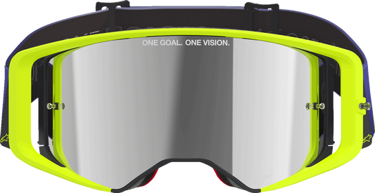 Alpinestars Gogglessupertech Goggle - Corp - Purple/Yellow with Silver Mirror Lens Part 5100326-3156