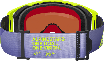 Alpinestars Gogglessupertech Goggle - Corp - Purple/Yellow with Silver Mirror Lens Part 5100326-3156