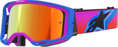 Alpinestars GOGGLES Vision 8 Goggle - Blue/Purple/Orange with Red Mirror Lens, Part #5101625-7286