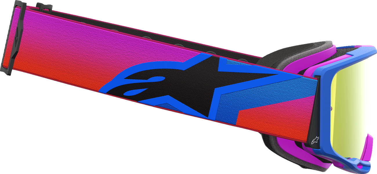 Alpinestars GOGGLES Vision 8 Goggle - Blue/Purple/Orange with Red Mirror Lens, Part #5101625-7286