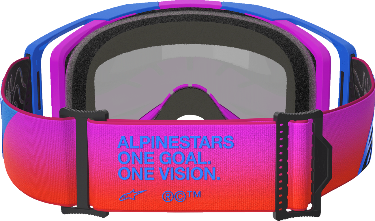 Alpinestars GOGGLES Vision 8 Goggle - Blue/Purple/Orange with Red Mirror Lens, Part #5101625-7286