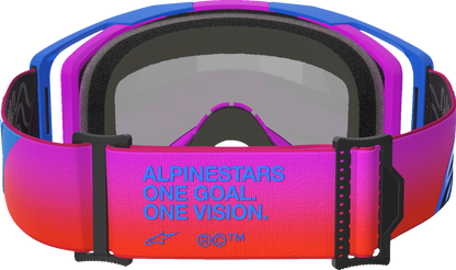 Alpinestars GOGGLES Vision 8 Goggle - Blue/Purple/Orange with Red Mirror Lens, Part #5101625-7286