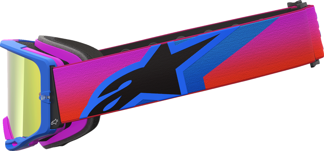 Alpinestars GOGGLES Vision 8 Goggle - Blue/Purple/Orange with Red Mirror Lens, Part #5101625-7286