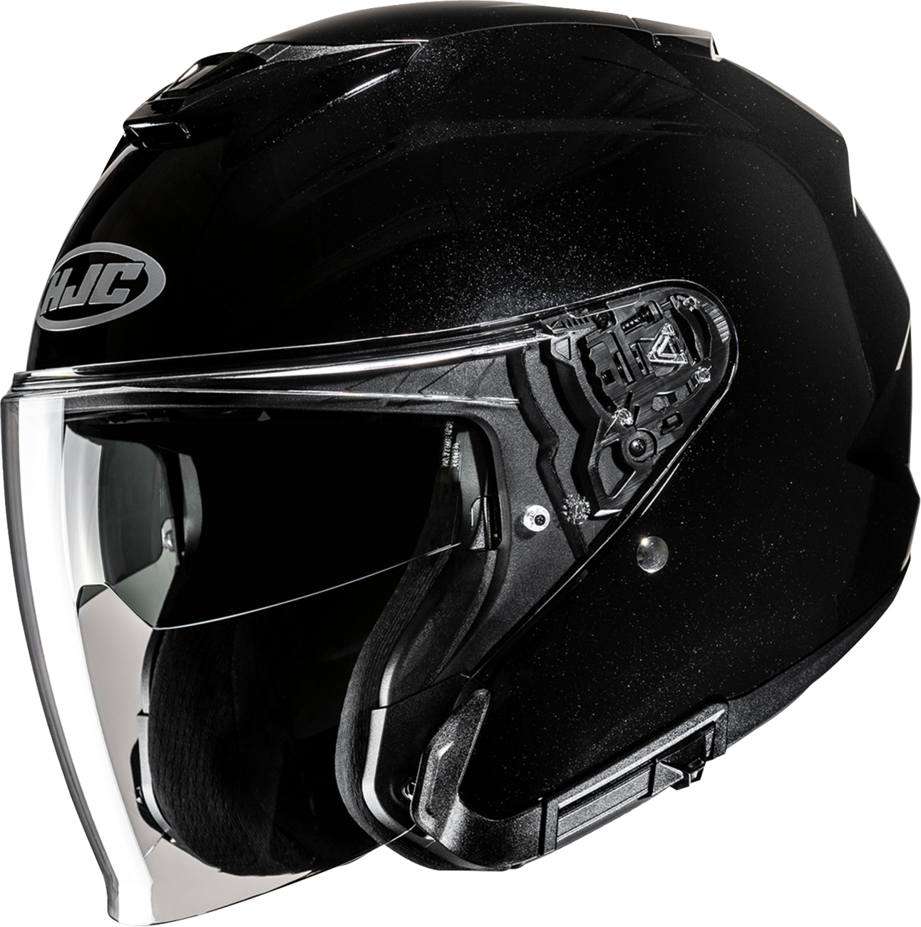 HJC i31 Helmet in Solid Black, 2XL – Advanced Polycarbonate Shell with Sun Shield and Ventilation System
