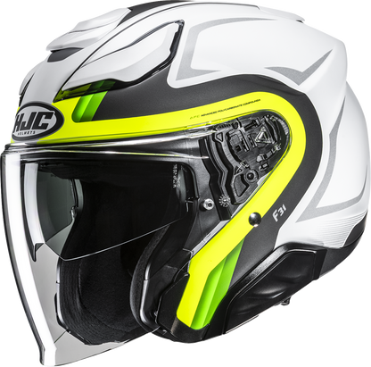 HJC F31 Bask Motorcycle Helmet with Advanced Fiberglass Composite Shell, Size 2XL, Part Number JA21NUS84H3V