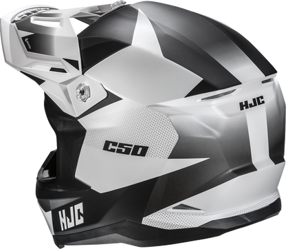 HJC C50 Slide Motorcycle Helmet - Model MC10SF, Large - Advanced Polycarbonate Shell, Universal Bluetooth Compatibility
