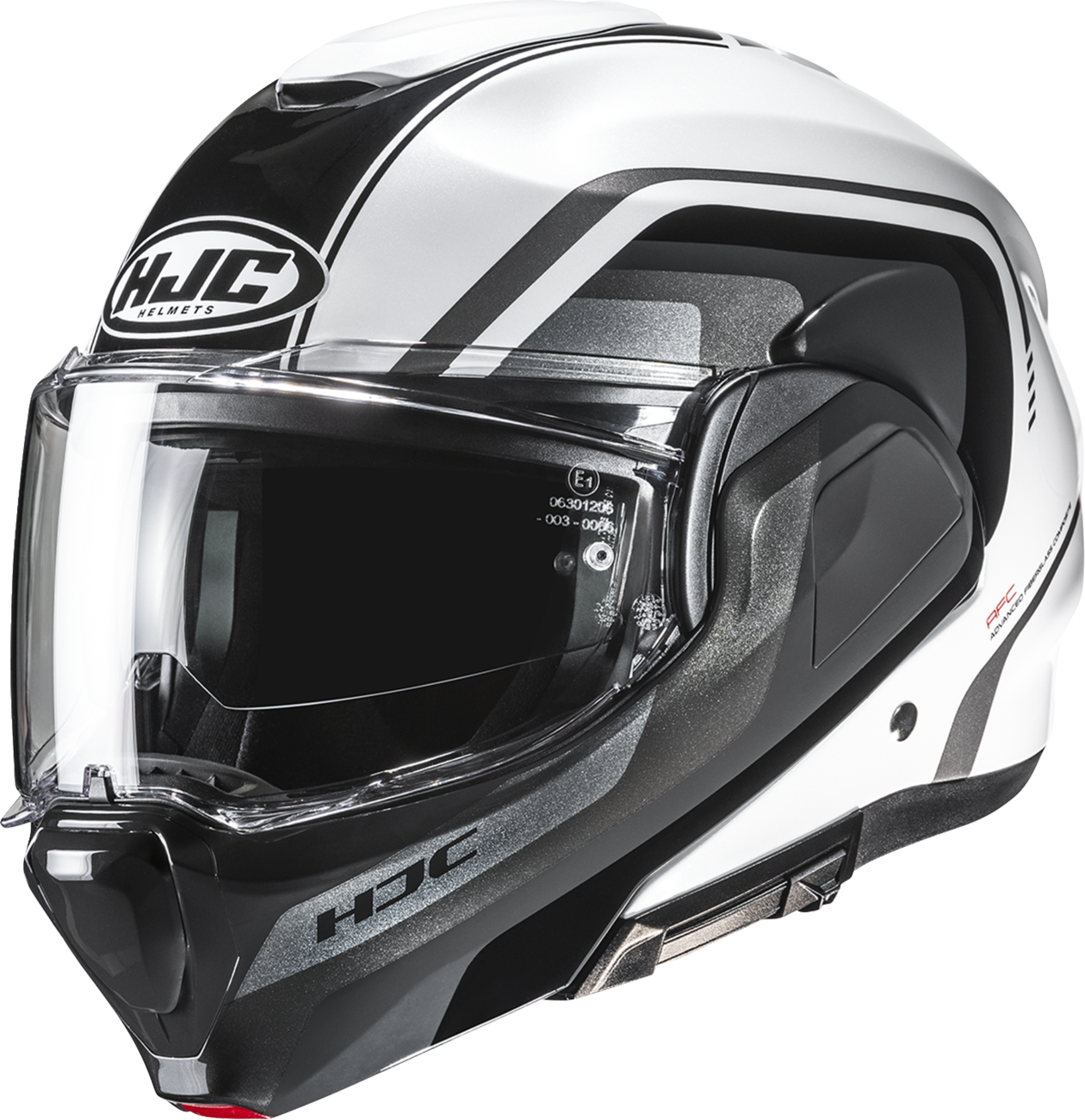 HJC F100 Modular Helmet Reff MC1 - Small EH06NUS4301V with Impact-Resistant Fiberglass Shell and Advanced Ventilation