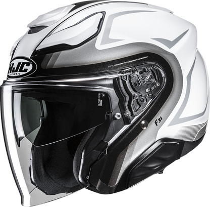 HJC F31 Bask Motorcycle Helmet with Advanced Fiberglass Composite Shell, Size 2XL (Part Number: JA21NUS8410V)