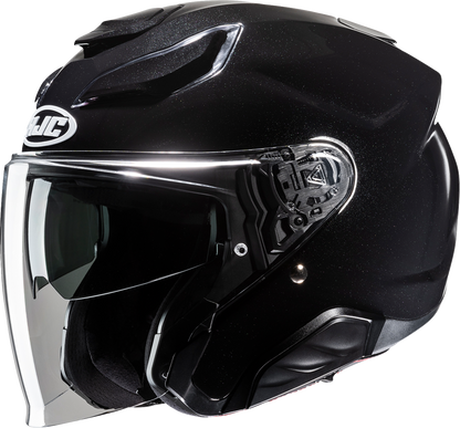 HJC F31 Solid Black Motorcycle Helmet - Model JA21NUS5XBKV, Medium