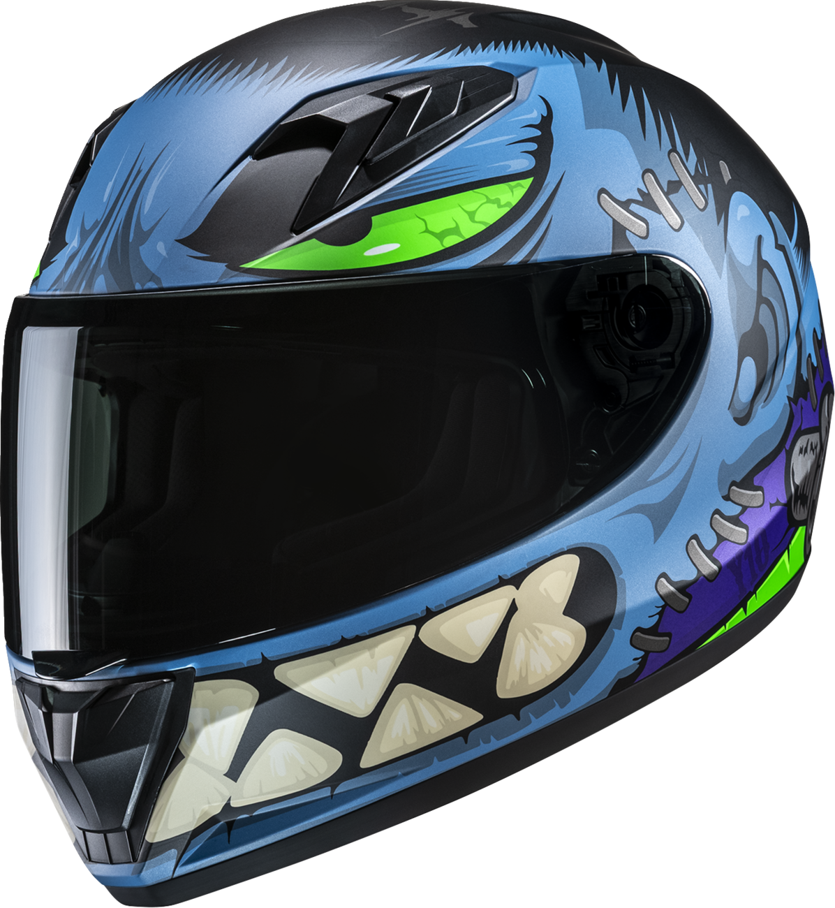 HJC Youth Y10 Helmet - Frank Model FP70NUSF1S2V with Advanced Polycarbonate Shell and Bluetooth Compatibility