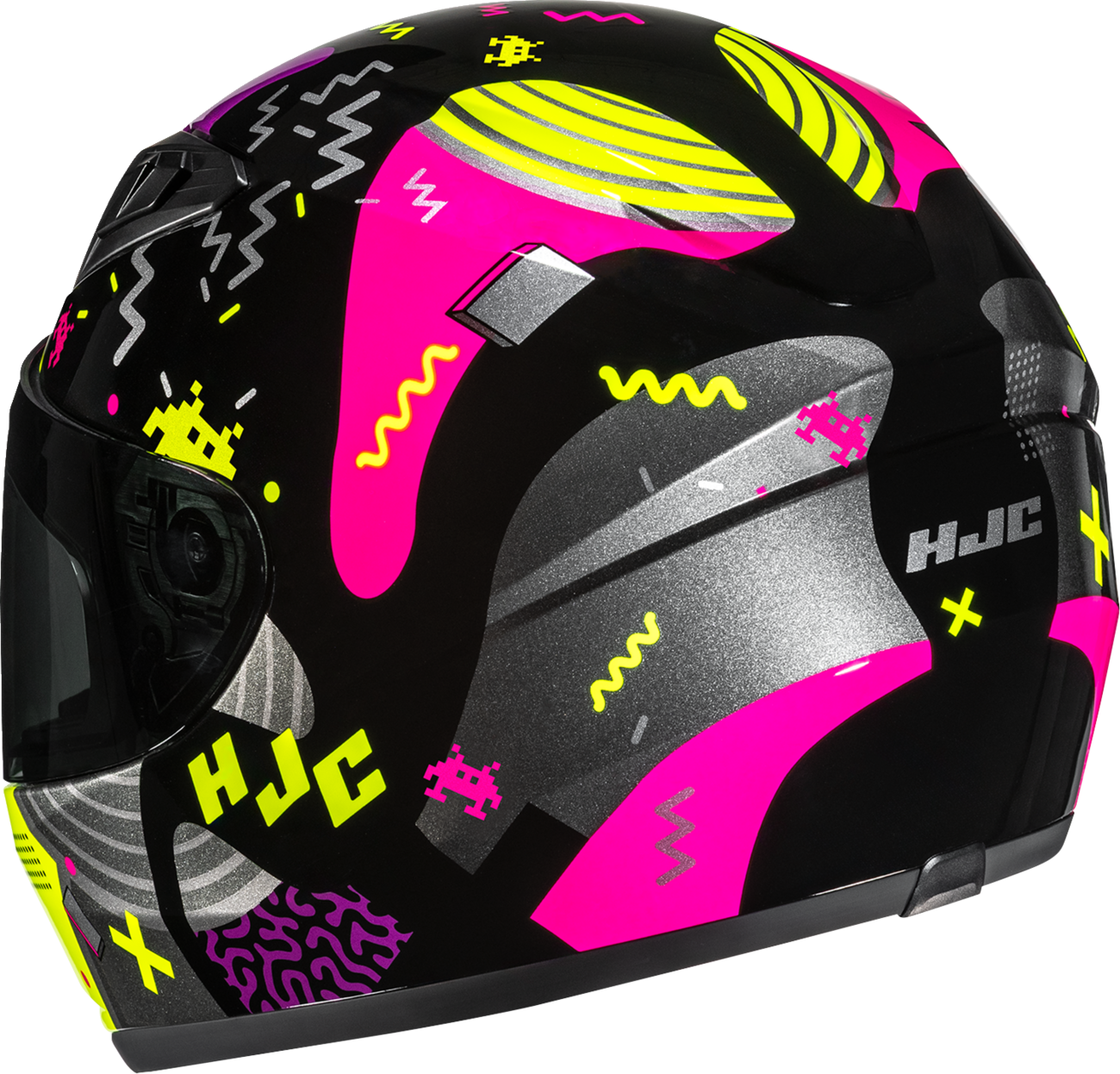HJC Youth Y10 Helmet - Mika Model FP70NUSE03HV, Small - Advanced Polycarbonate Shell, Bluetooth Compatibility