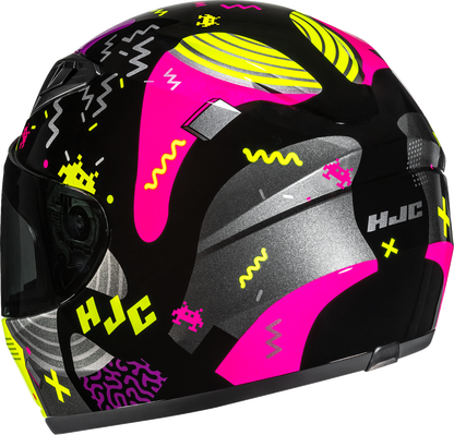 HJC Youth Y10 Helmet - Mika Model FP70NUSE03HV, Small - Advanced Polycarbonate Shell, Bluetooth Compatibility