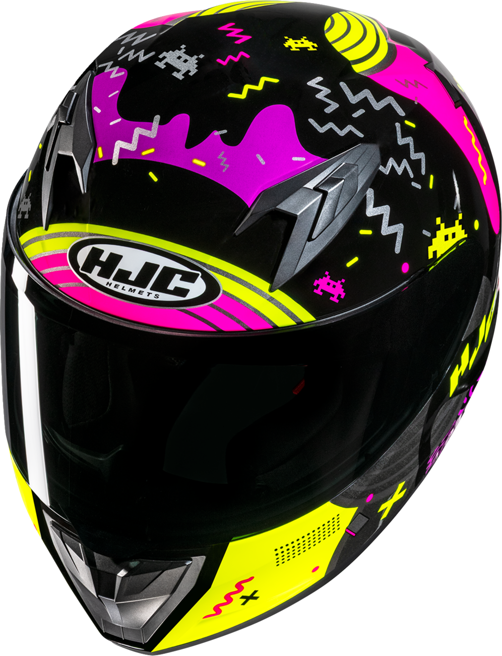 HJC Youth Y10 Helmet - Mika Model FP70NUSE03HV, Small - Advanced Polycarbonate Shell, Bluetooth Compatibility