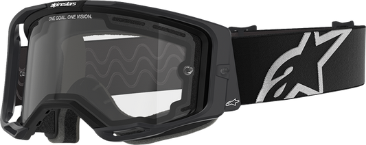 Alpinestars GOGGLES Vision 8 Goggle with Clear Dual Pane Lens - Black Frame