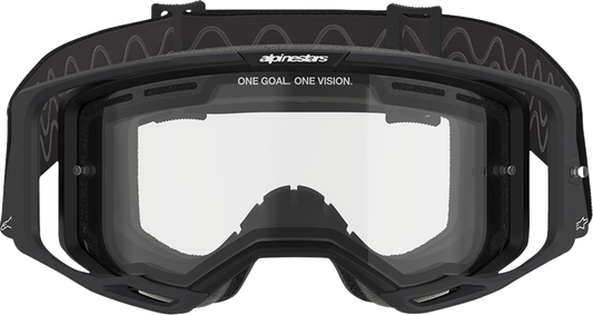 Alpinestars GOGGLES Vision 8 Goggle with Clear Dual Pane Lens - Black Frame