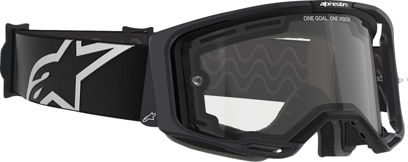 Alpinestars GOGGLES Vision 8 Goggle with Clear Dual Pane Lens - Black Frame