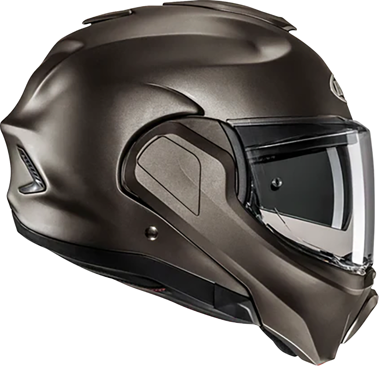 HJC F100 Modular Helmet - Solid Semi-Flat Titanium, Small (Part Number: EH06NUS4SFTV)