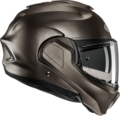 HJC F100 Modular Helmet - Solid Semi-Flat Titanium, Small (Part Number: EH06NUS4SFTV)