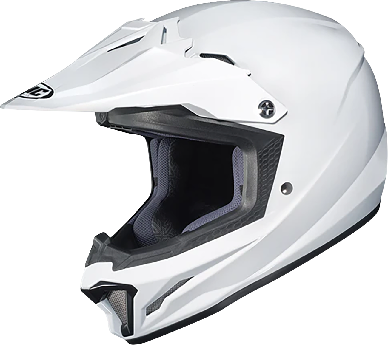 HJC Youth CL-XY II Helmet - Solid White, Size Large – Advanced Polycarbonate Shell for Lightweight Comfort