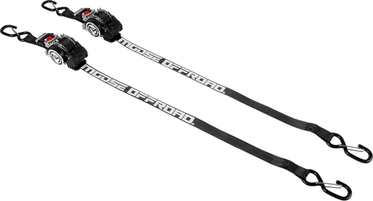 MOOSE OFFROAD 1-Inch x 10-Foot Retractable Tie Down Ratchet - Black (Part #3920-0550)