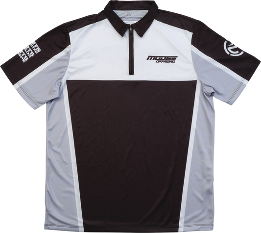 MOOSE OFFROAD Moose Pit Shirt - Black/Gray/White, Part Number MRS01DS01BKWHLR