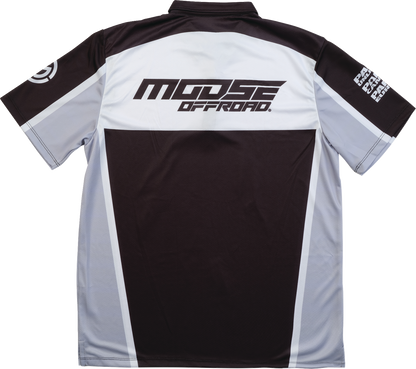 MOOSE OFFROAD Moose Pit Shirt - Black/Gray/White, Part Number MRS01DS01BKWHLR
