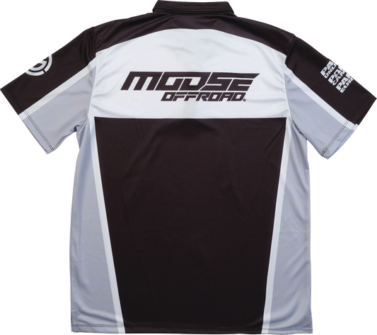 MOOSE OFFROAD Moose Pit Shirt - Black/Gray/White, Part Number MRS01DS01BKWHLR