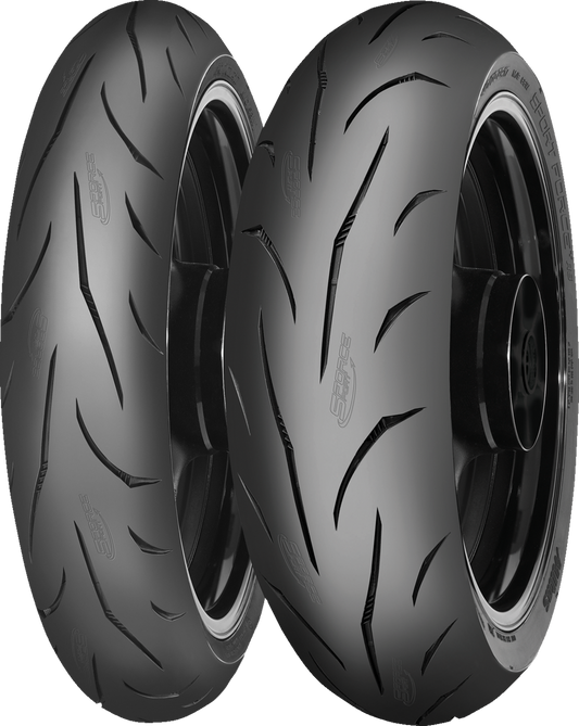 MITAS Sport Force+ RS Front Motorcycle Tire 120/70ZR17 (58W) for High-Performance Track and Street Riding