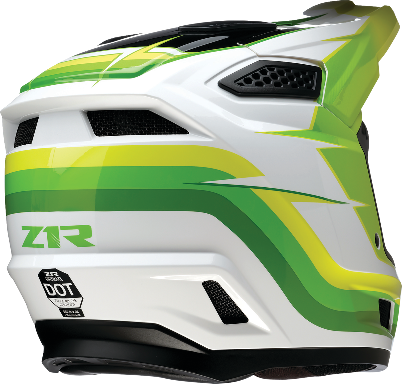 Z1R Dirt Maxx Helmet Vortex White/Green Small - Part 0110-9730